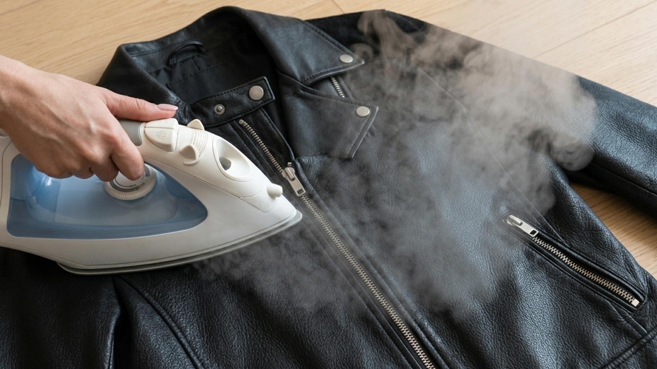 Comment puis-je éliminer les plis de ma veste en cuir ?