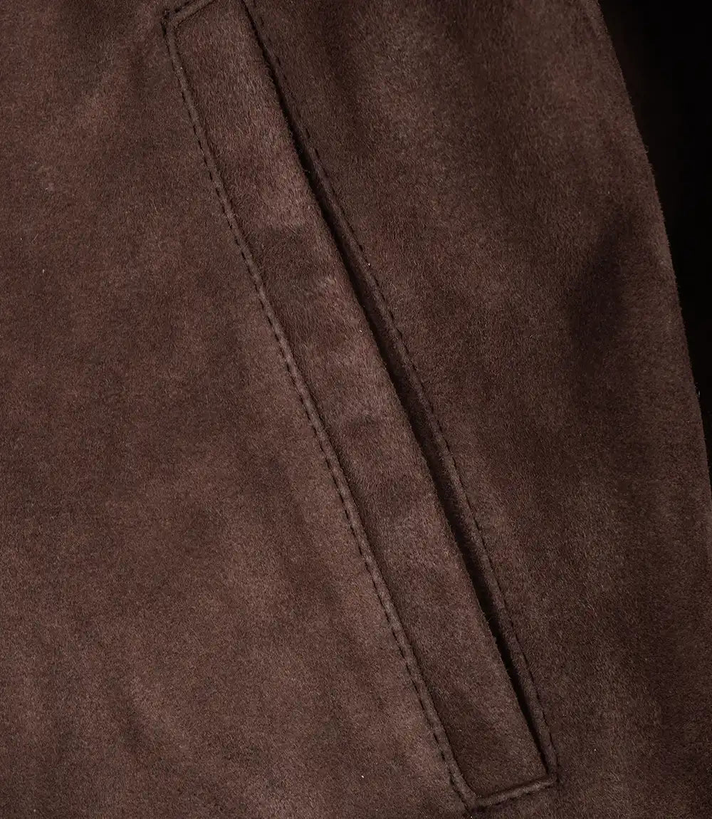 Adamsville Veste Bomber En Daim Marron