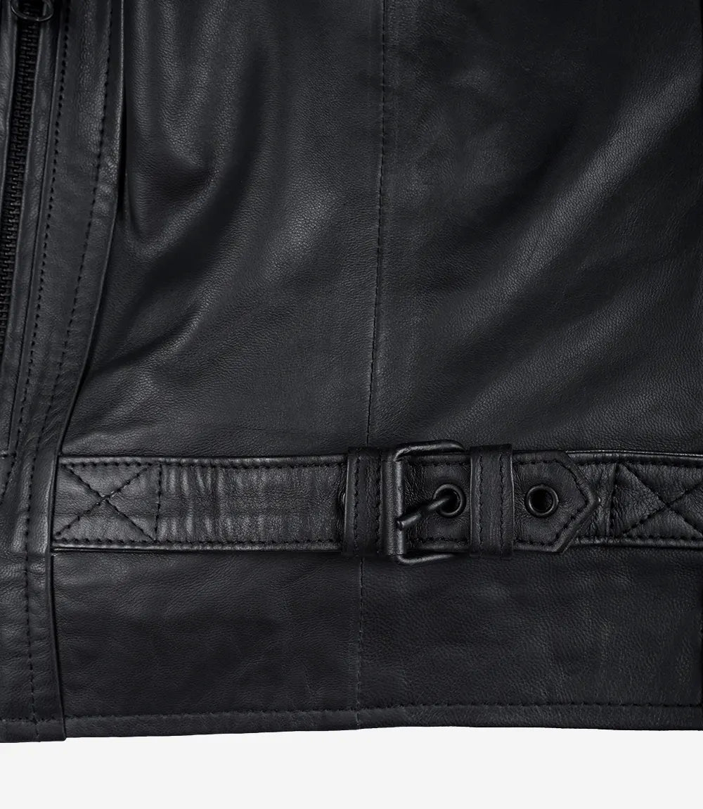 Blouson En Cuir Rembourré Homme