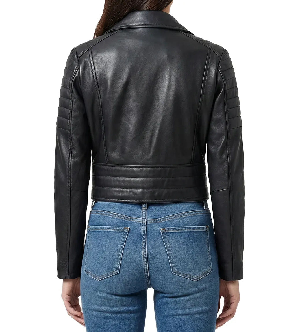 Blouson Moto Court En Cuir