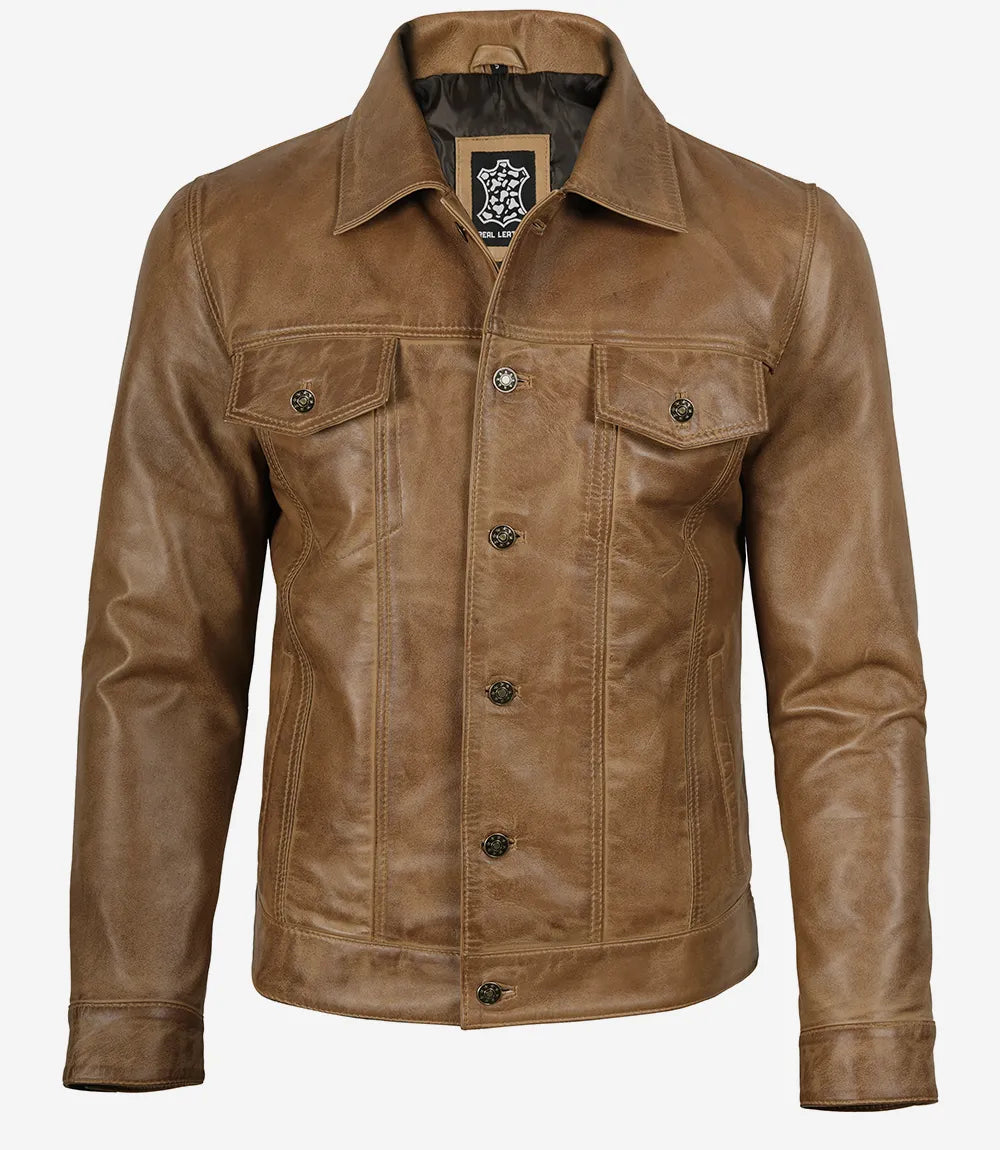 Blouson En Cuir Homme