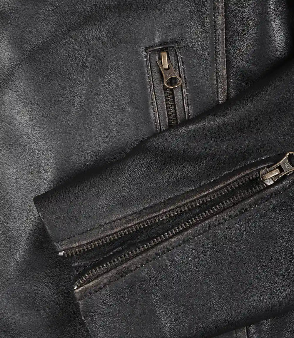Blouson En Cuir Pour Homme