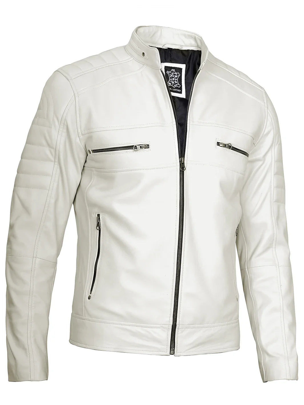 Blouson en cuir Café Racer pour homme
