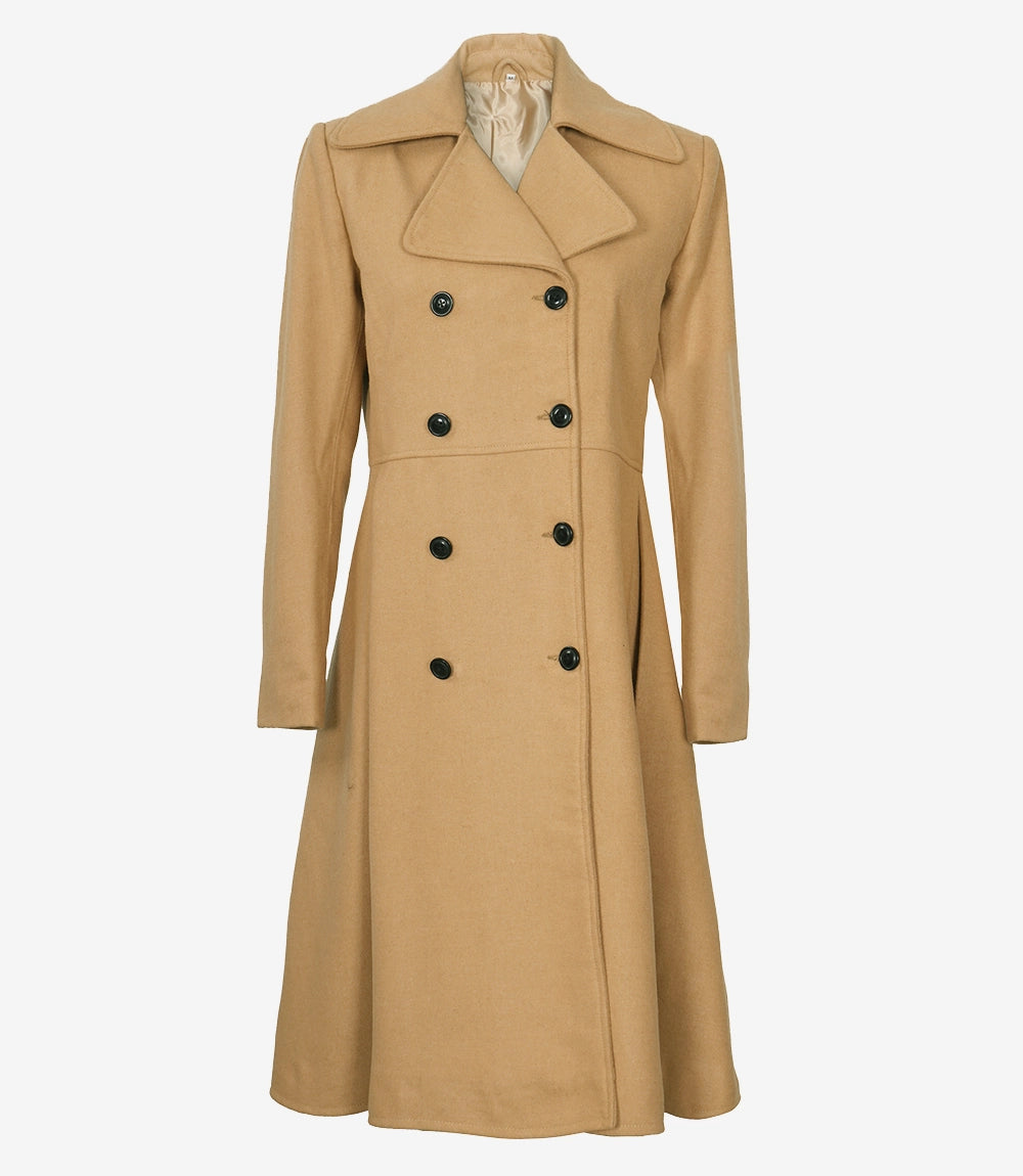 À Double Boutonnage Manteau En Laine