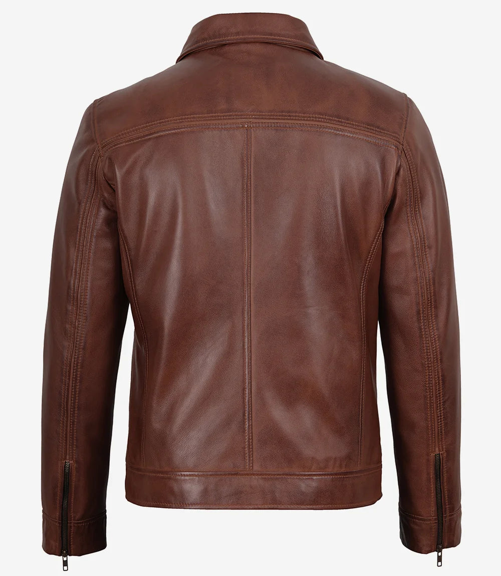 Homme Harrington D'agneau Blouson En Cuir