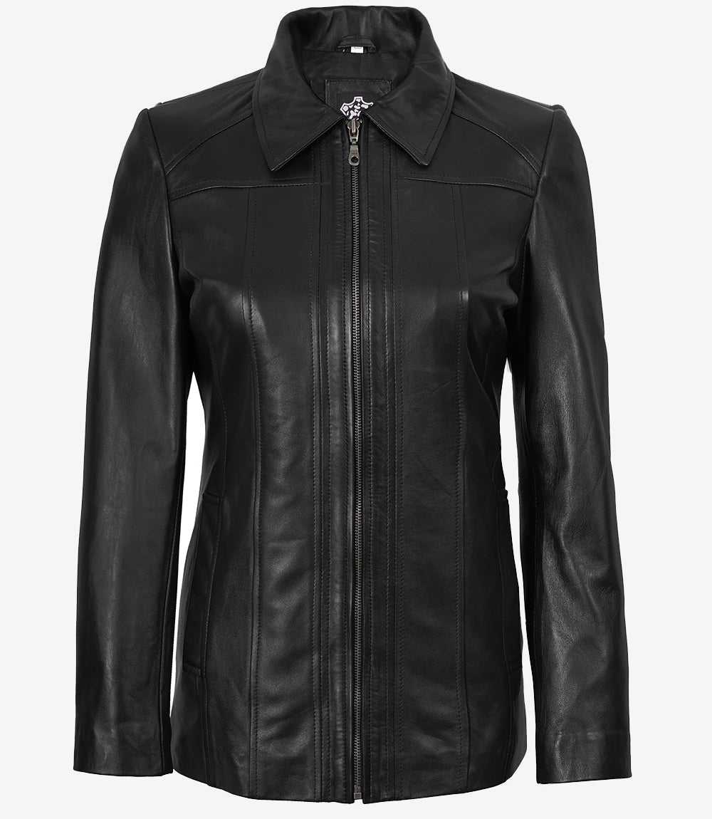 Manteau De Voiture En Cuir Pour Femmes