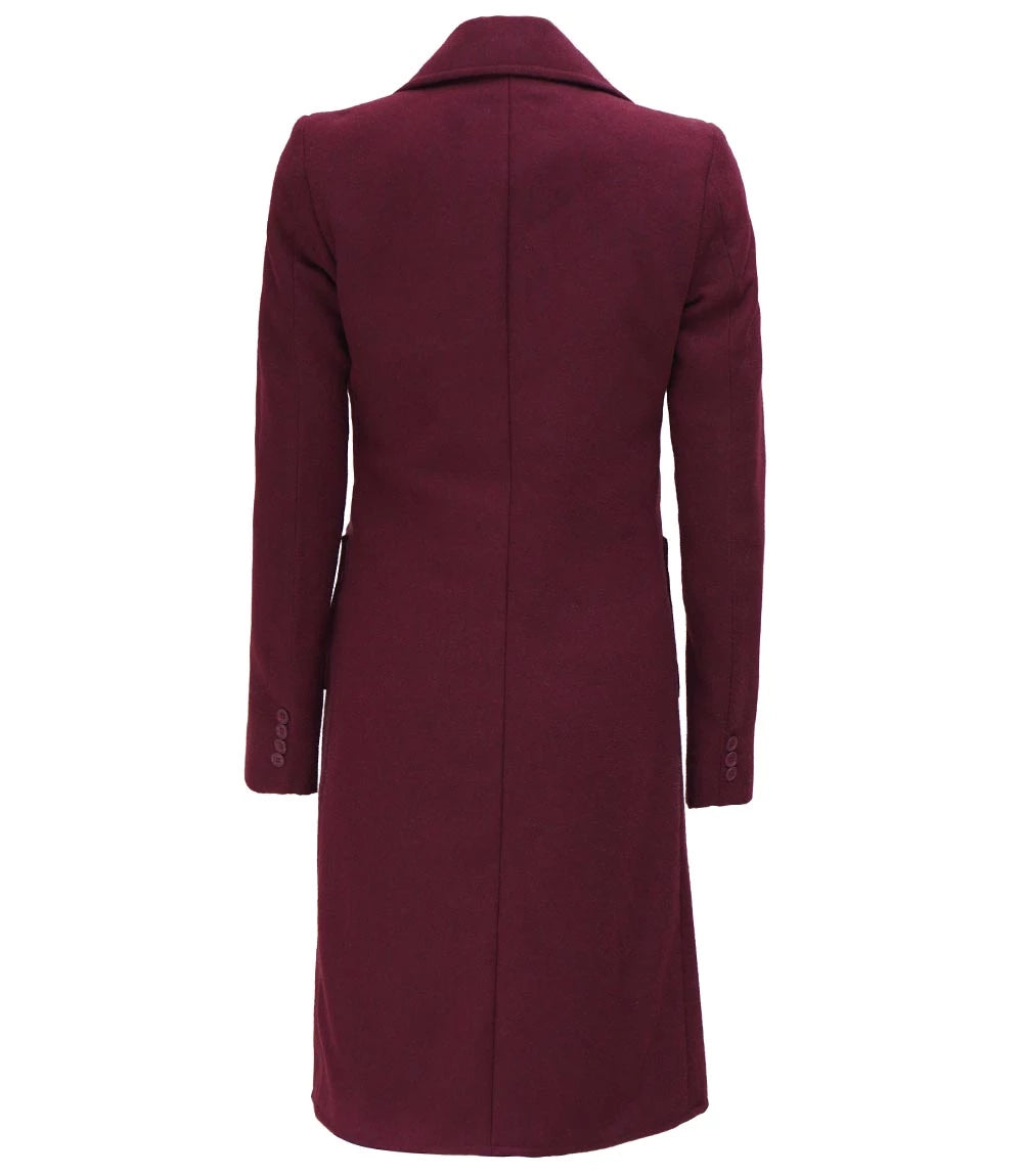 Bourgogne Manteau En Laine