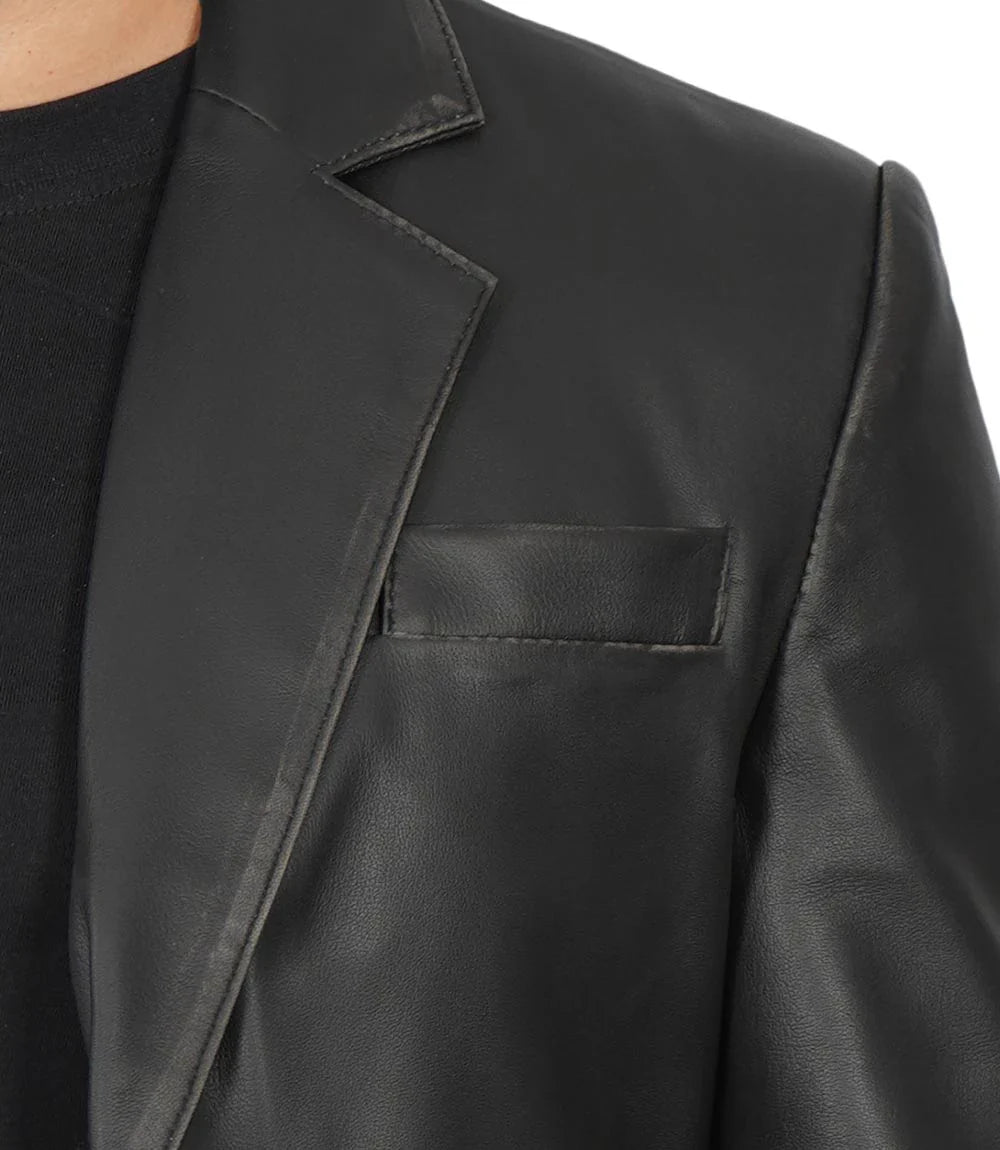 Veste en cuir de motard pour hommes