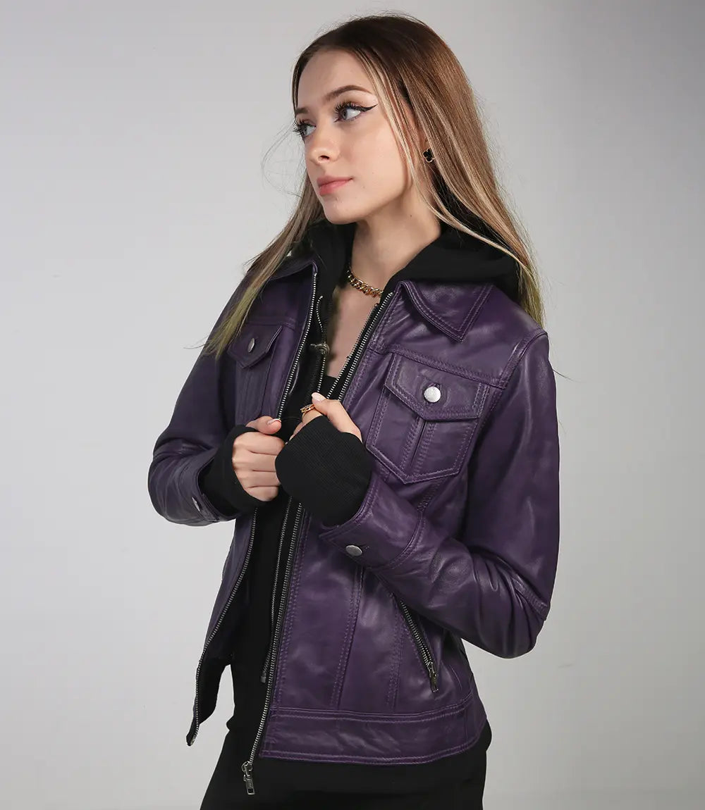 Bombers à capuche pour femme
