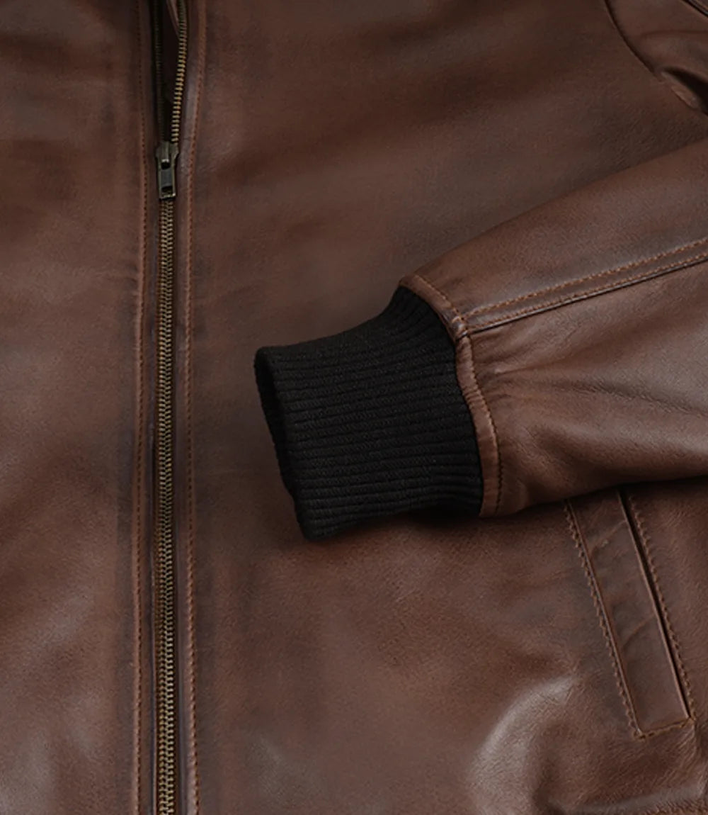 Blouson Aviateur Bomber en Cuir