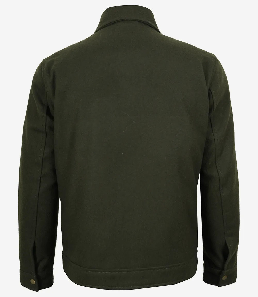 Vert Olive Veste En Laine