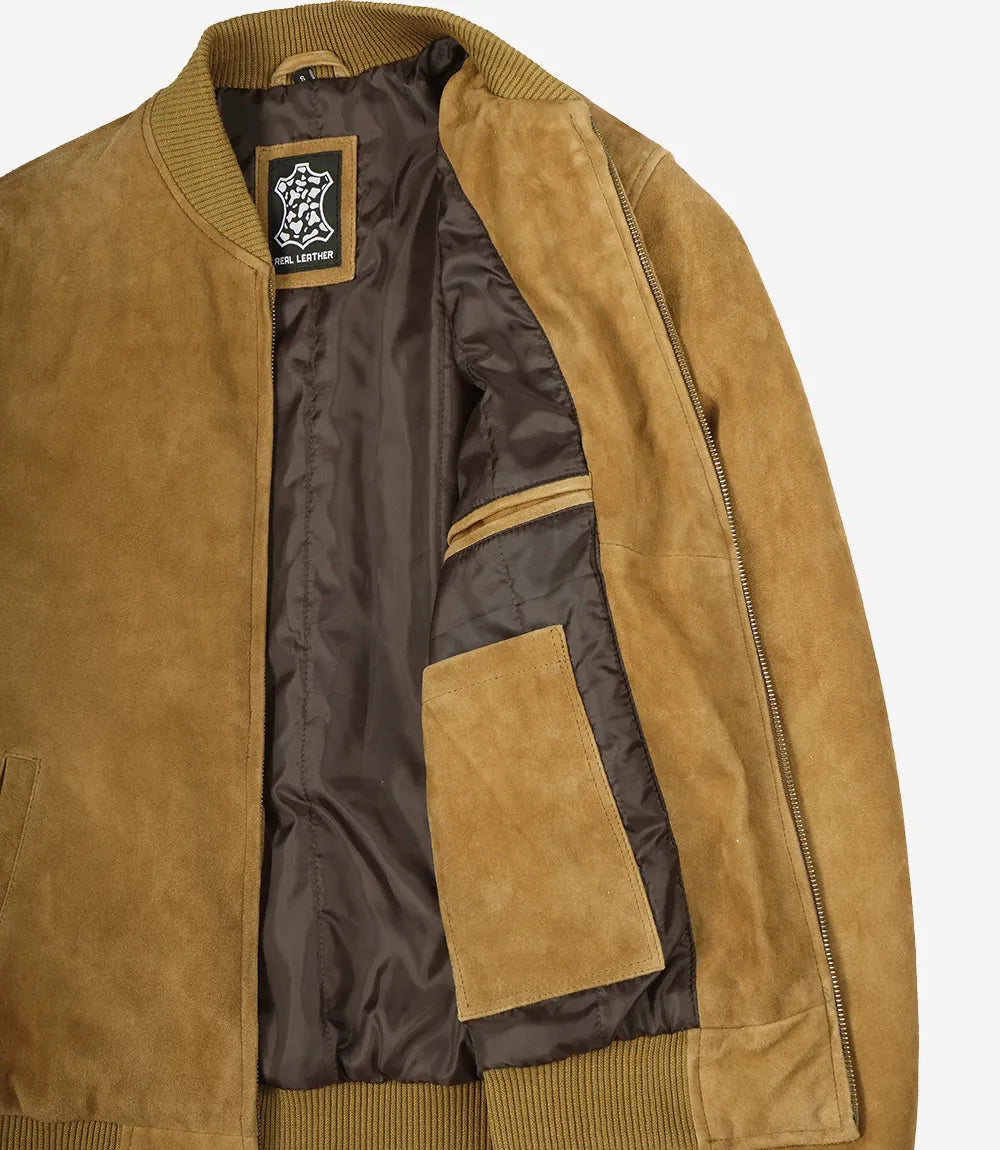 veste en cuir suédé