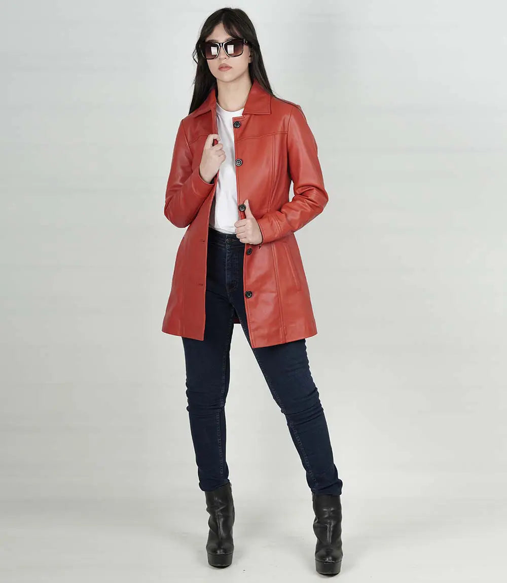 Manteau de voiture en cuir