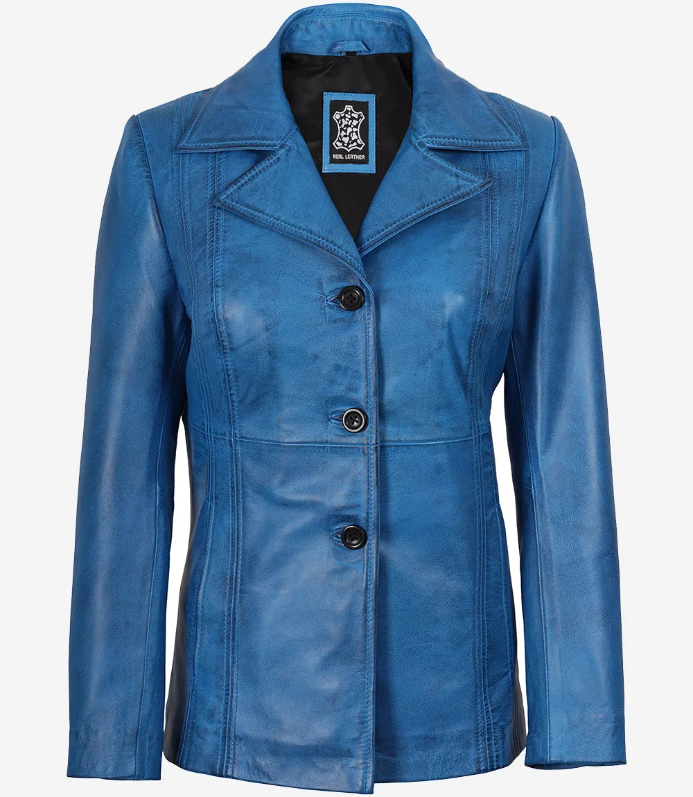 Manteau en cuir pour femme